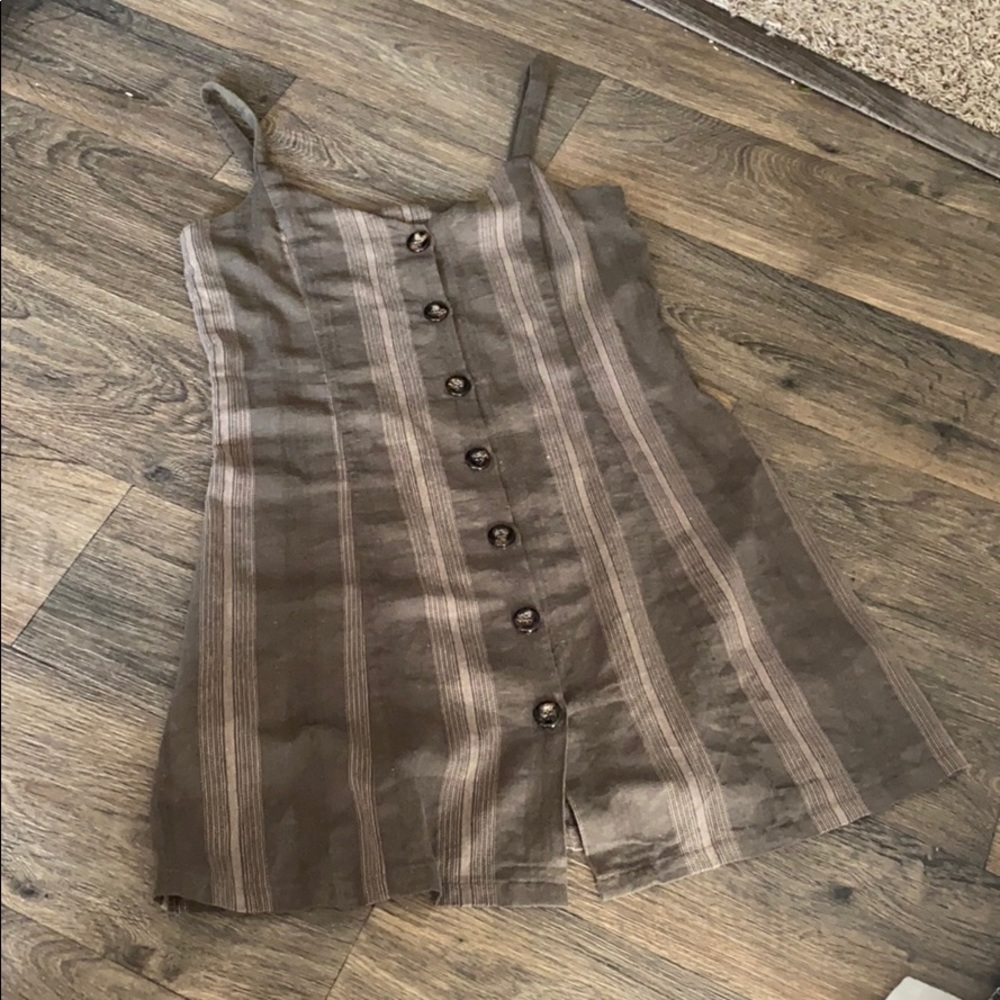 OLIVE GREEN BUTTON DOWN DRESS SIZE SMALL